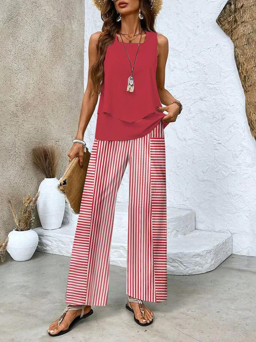 Malia - Elegante Completo Donna Senza Maniche