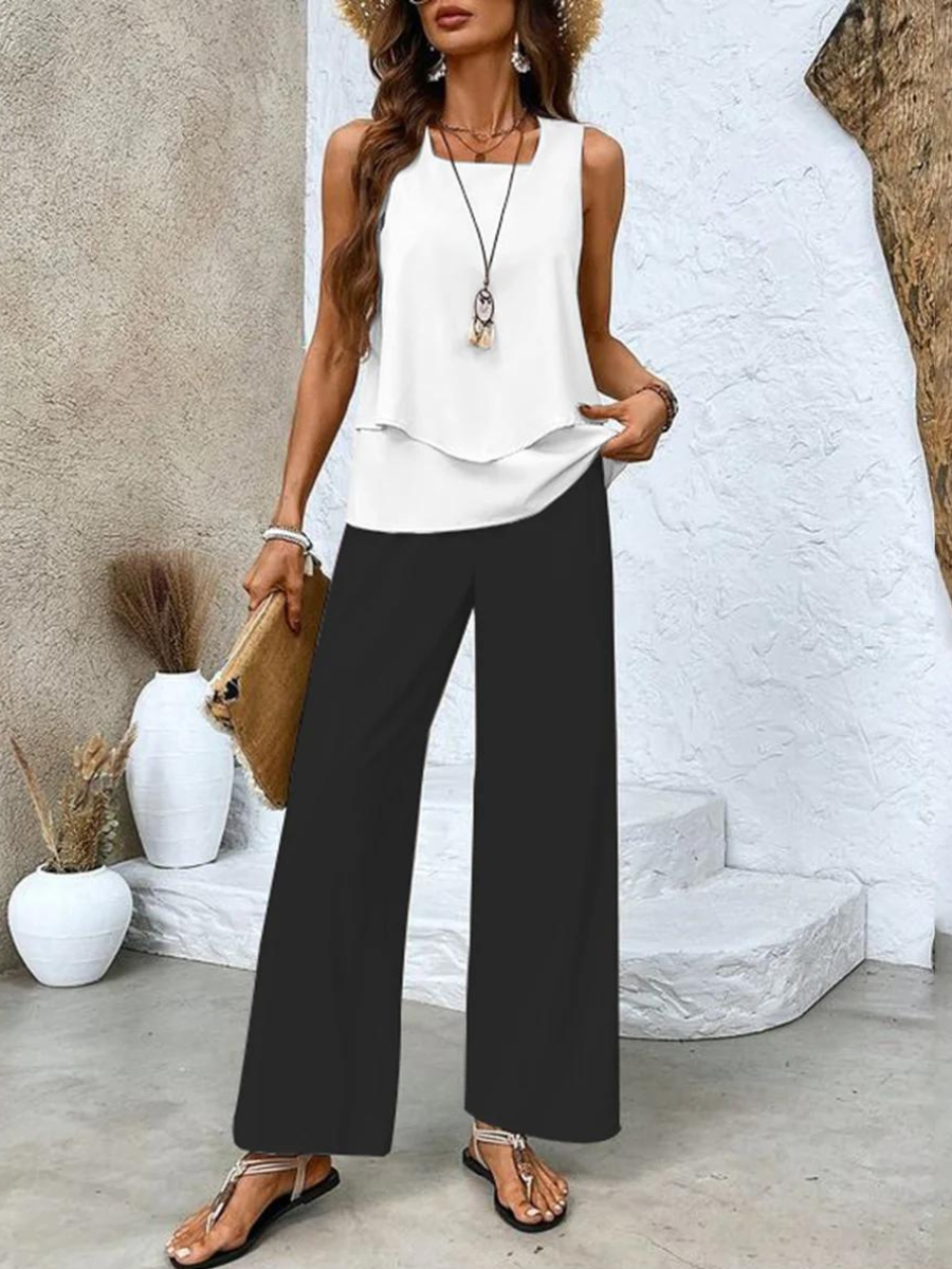 Malia - Elegante Completo Donna Senza Maniche