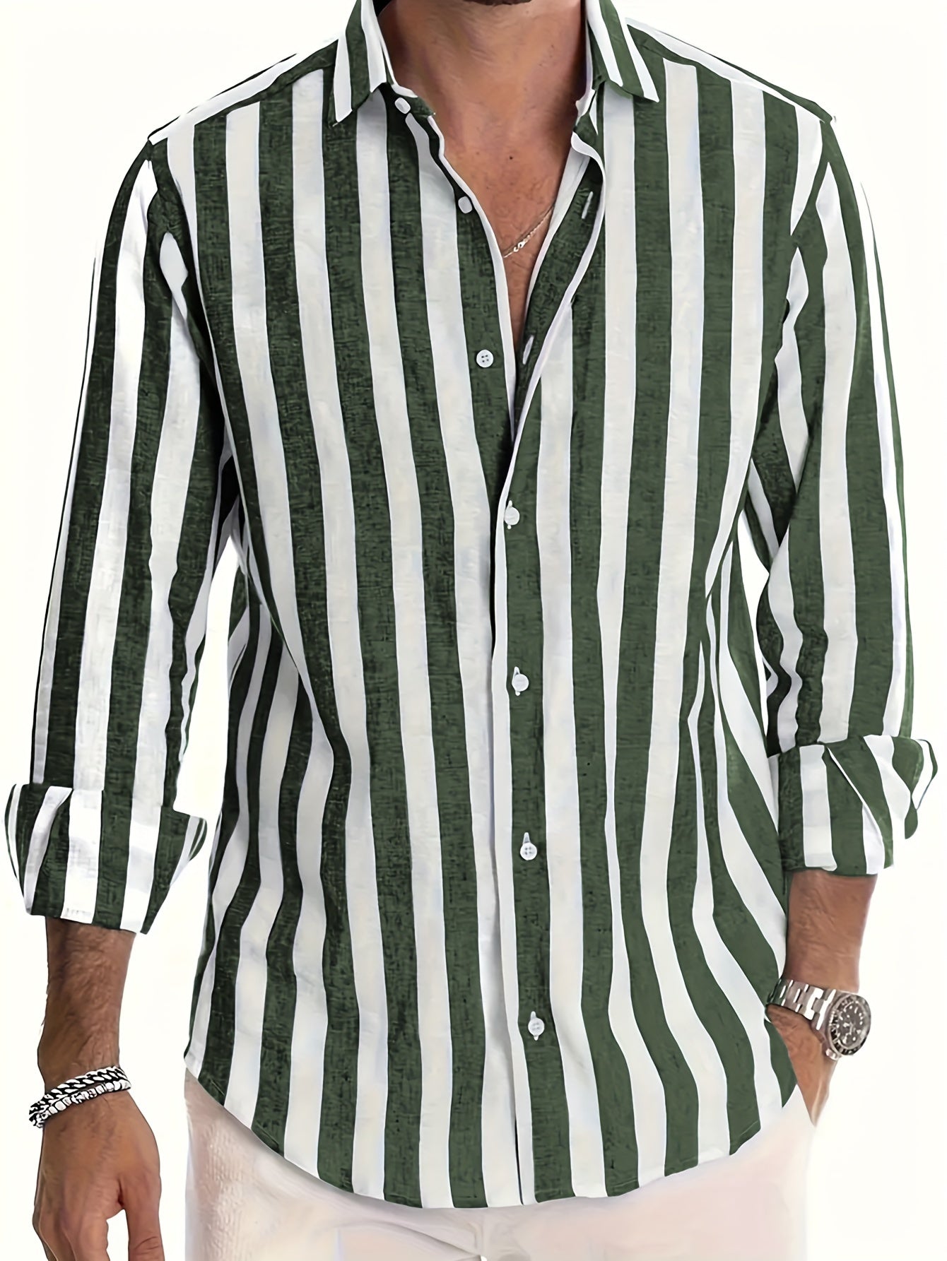 Harold - Camicia a Maniche Lunghe a Strisce Moderne