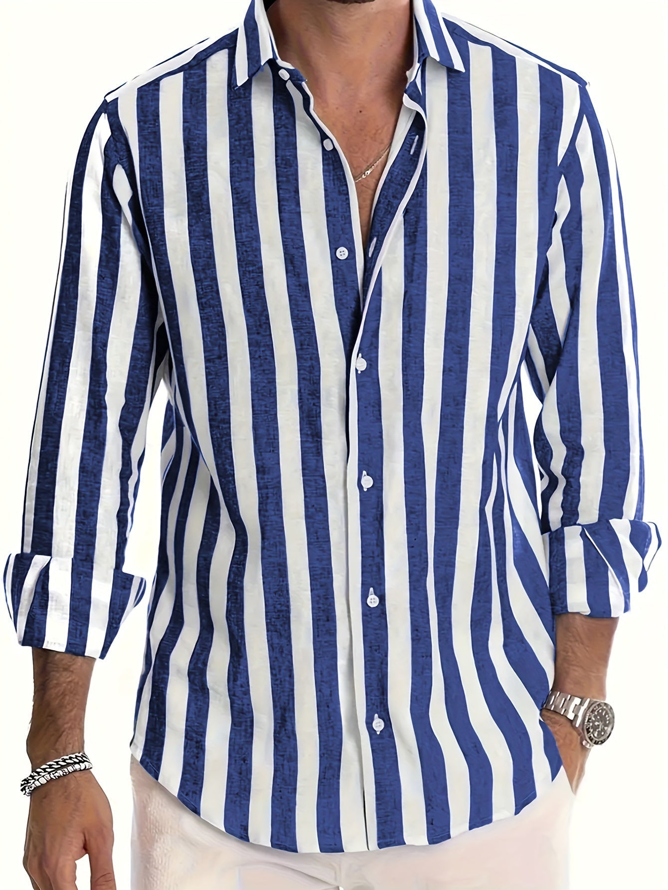 Harold - Camicia a Maniche Lunghe a Strisce Moderne
