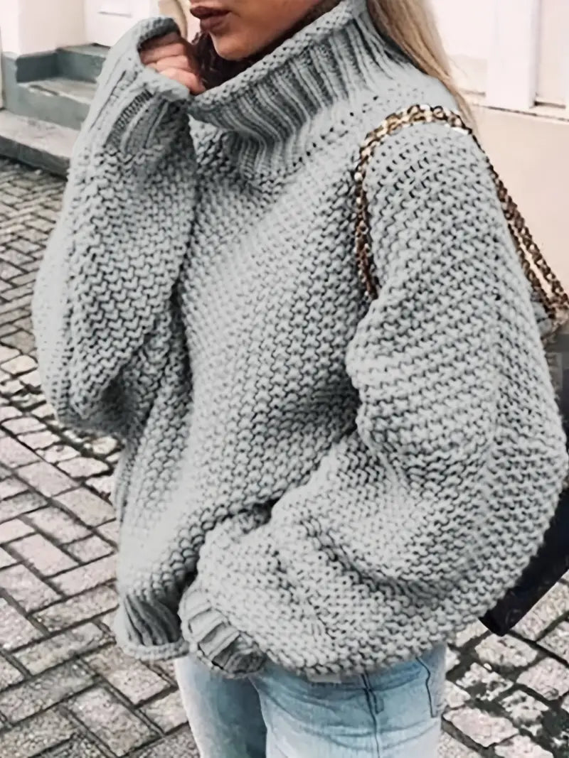 Vale – Maglione a collo alto monocromatico