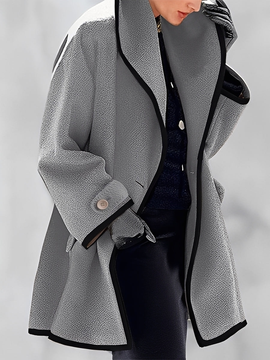 Mikayla - Cappotto in lana calda con cappuccio per donne