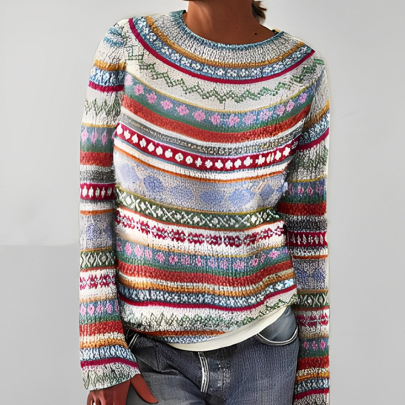 Heather - Classico Maglione Lavorato a Maglia per Donne