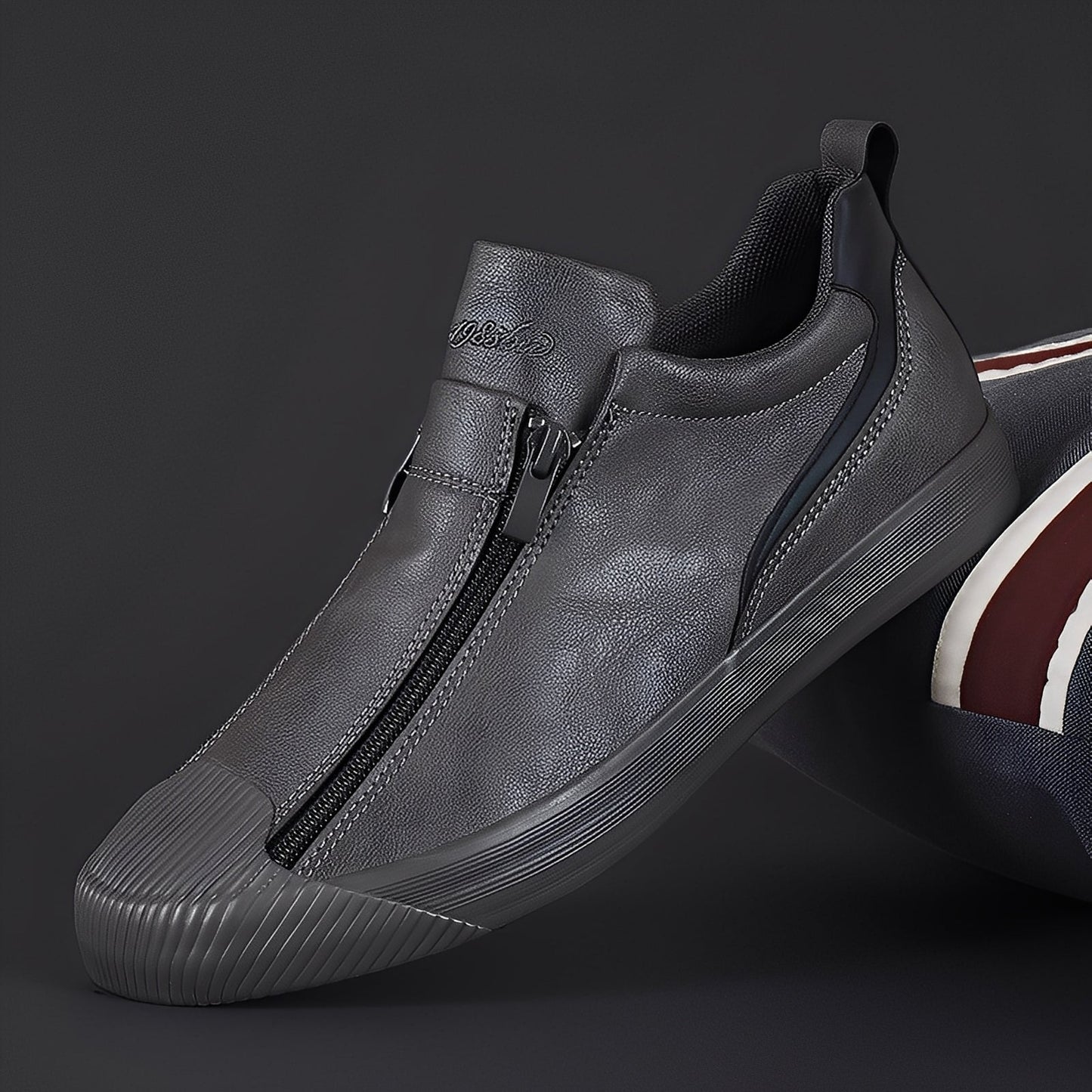Jerred - Scarpe in Pelle Moderne con Zip per Uomo