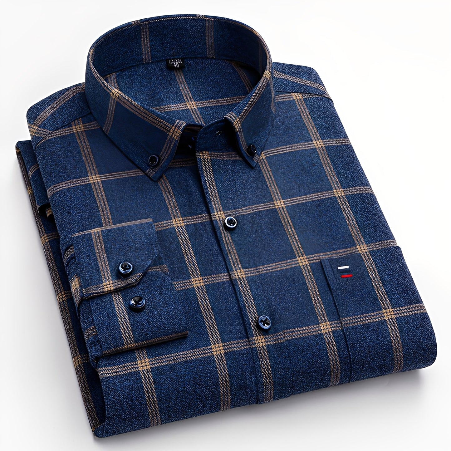 Nikolas - Camicia da uomo a quadri casual in cotone