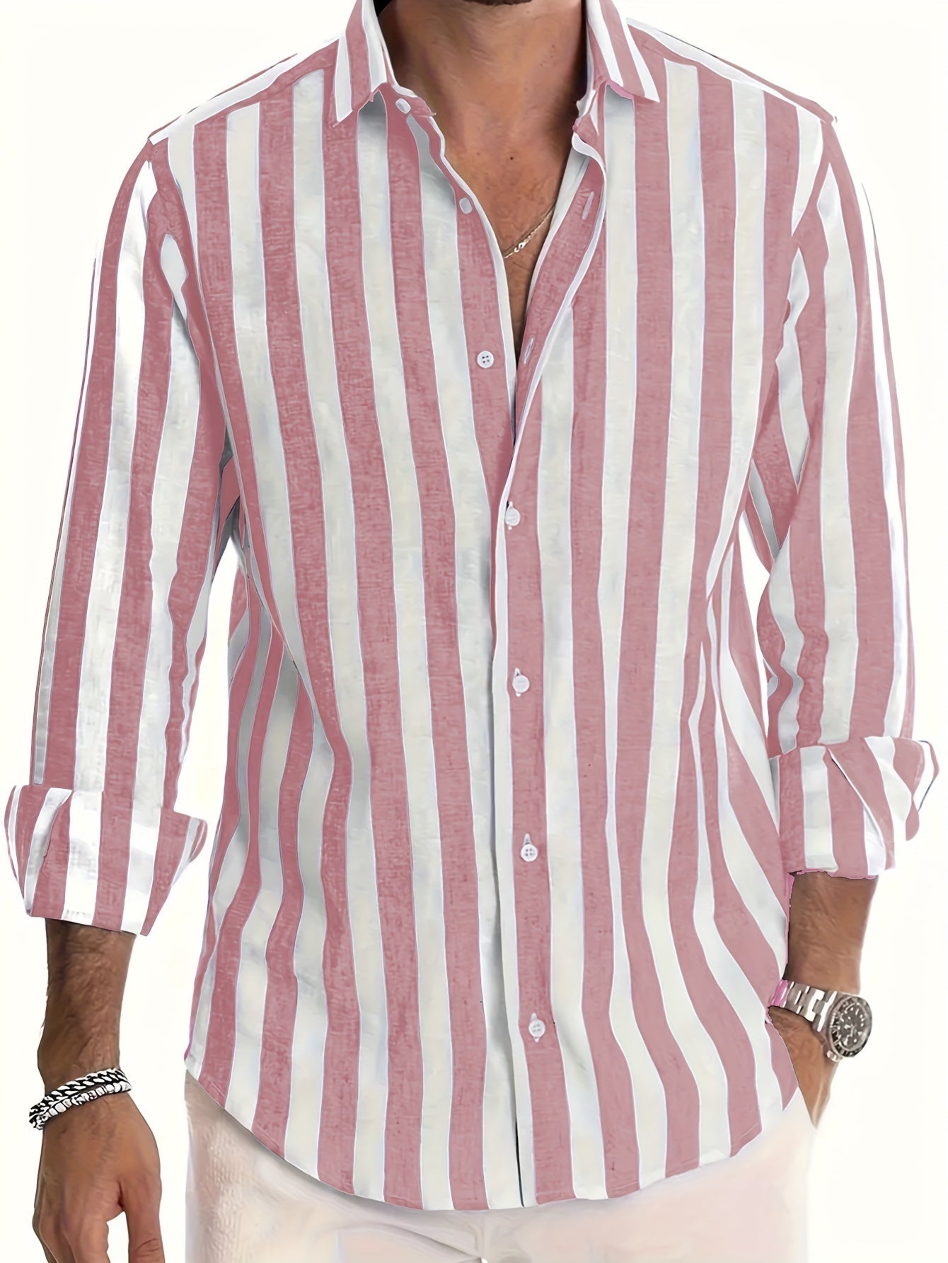 Harold - Camicia a Maniche Lunghe a Strisce Moderne