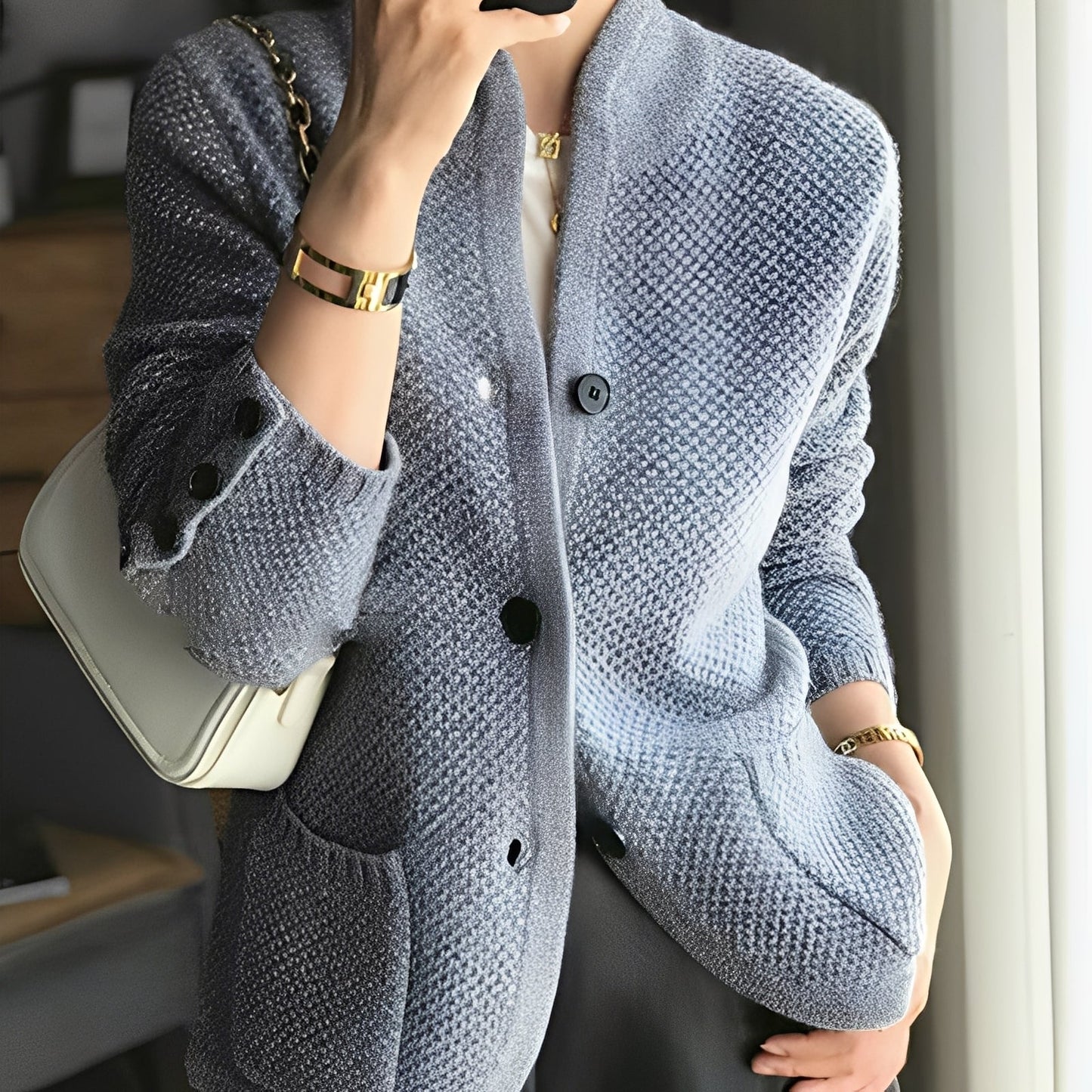 Arlette - Cardigan con abbottonatura per donne