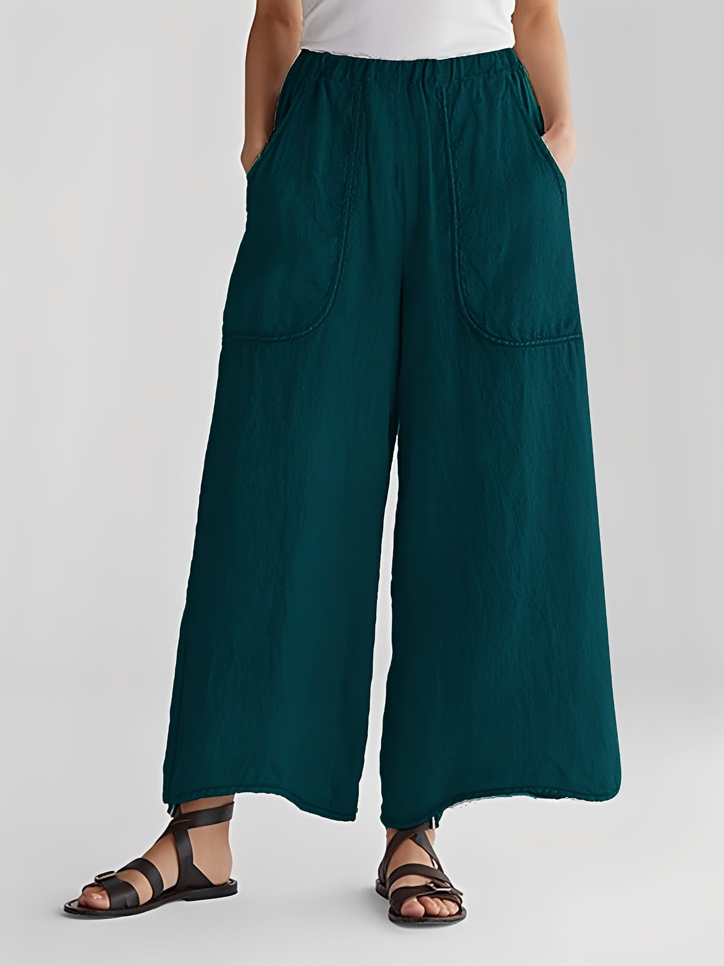 Marley - Pantaloni comodi a gamba larga per donne