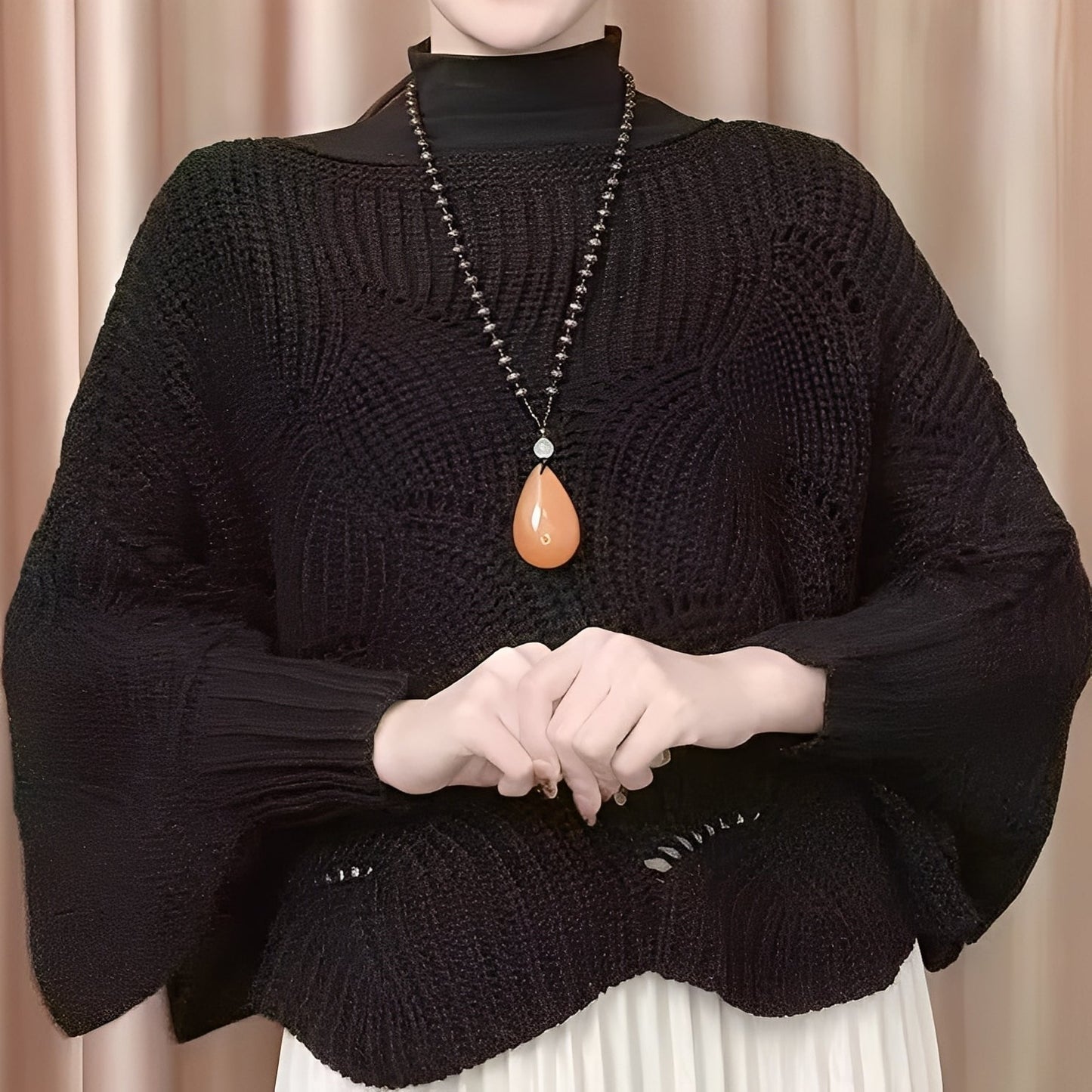 Celestine - Maglione caldo con maniche larghe per donne