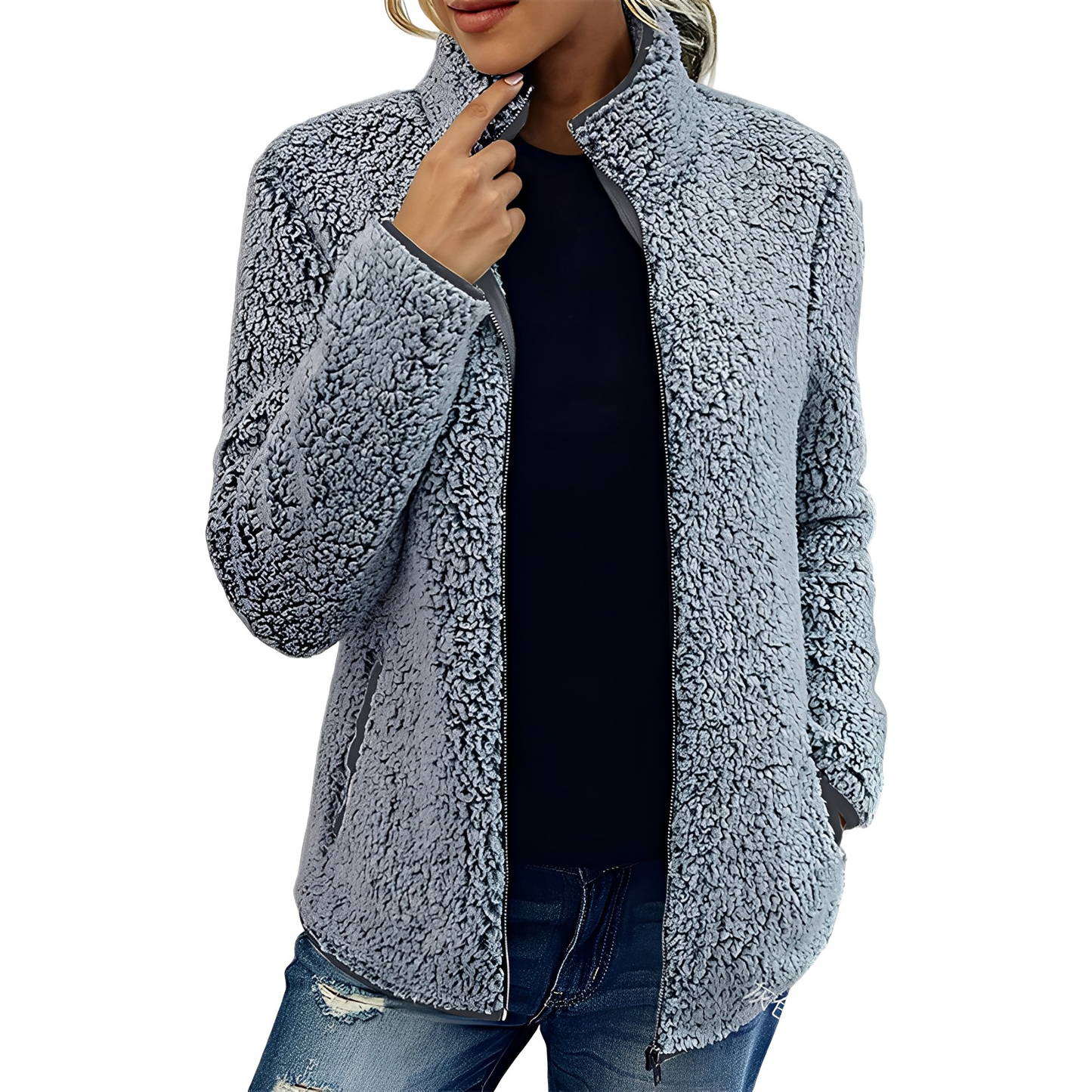 Alethea - Elegante Giacca Felpata di Velluto per Donna