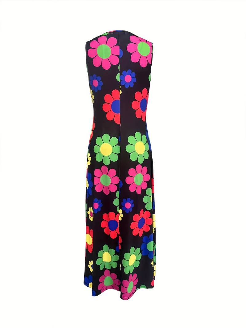 Grace - Abito con stampa floreale e scollo a V