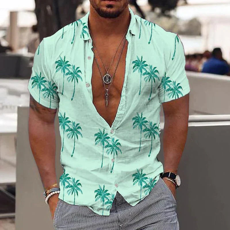 Zion - Camicia in Lino Palm Breeze