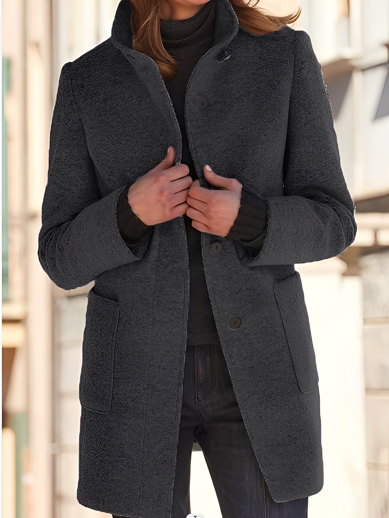 Michele - Cappotto di lana resistente al vento per donne