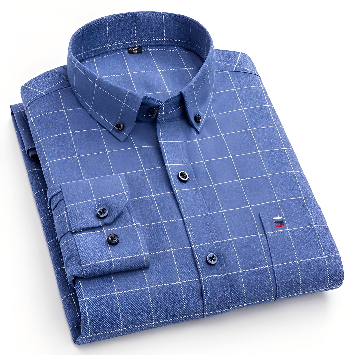 Nikolas - Camicia da uomo a quadri casual in cotone