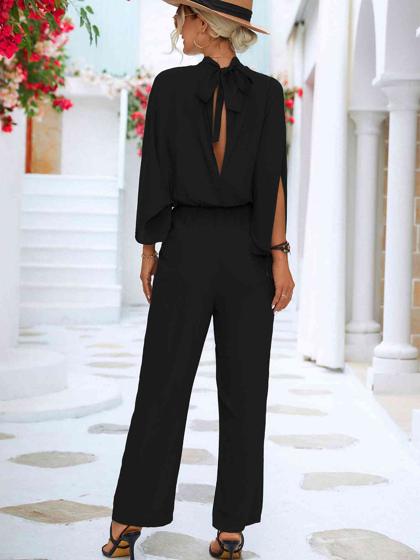 Wenzel - Tuta con Collo Alto e Dettaglio da Annodare Elegante