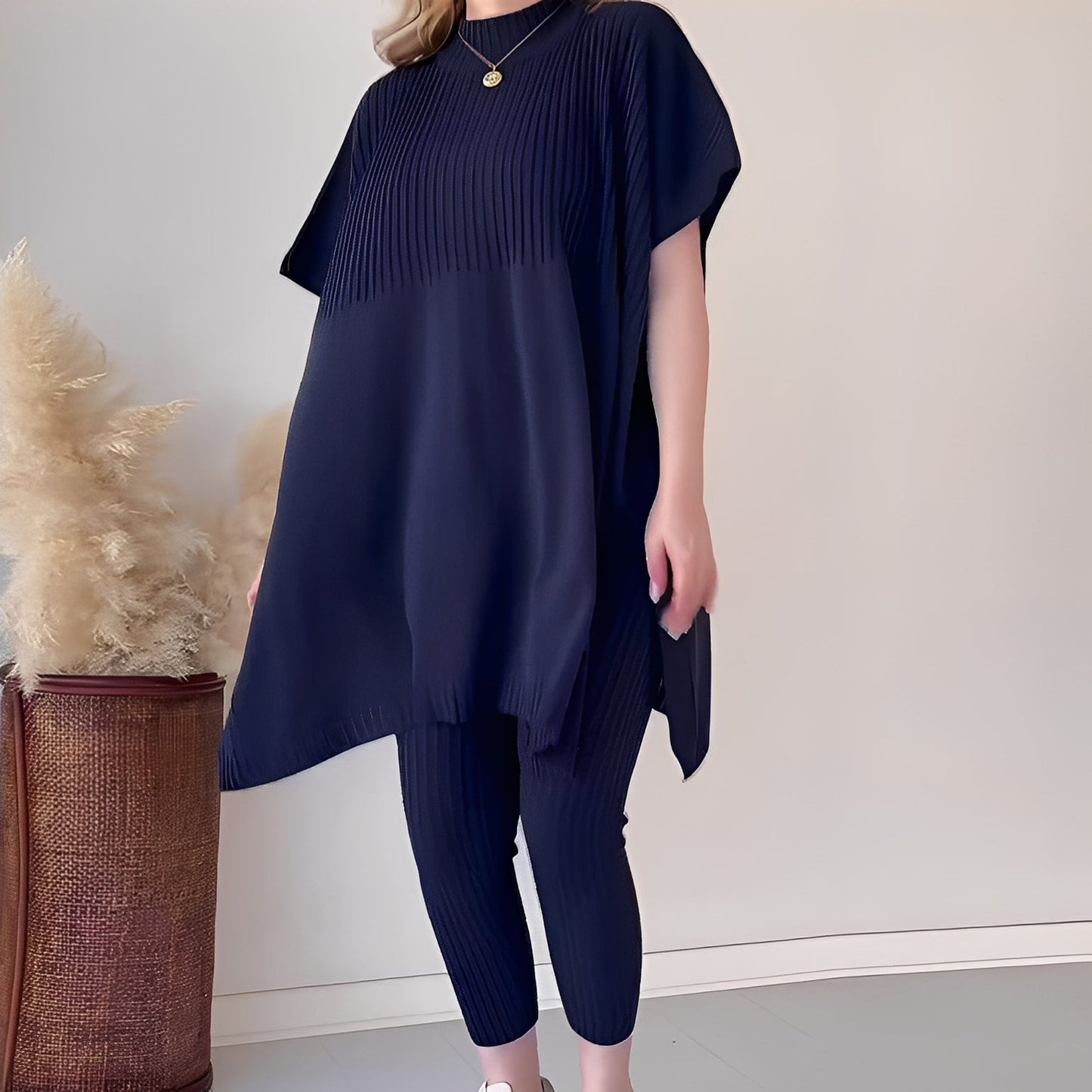 Roxanna - Set casual e comodo in maglia a due pezzi per donne