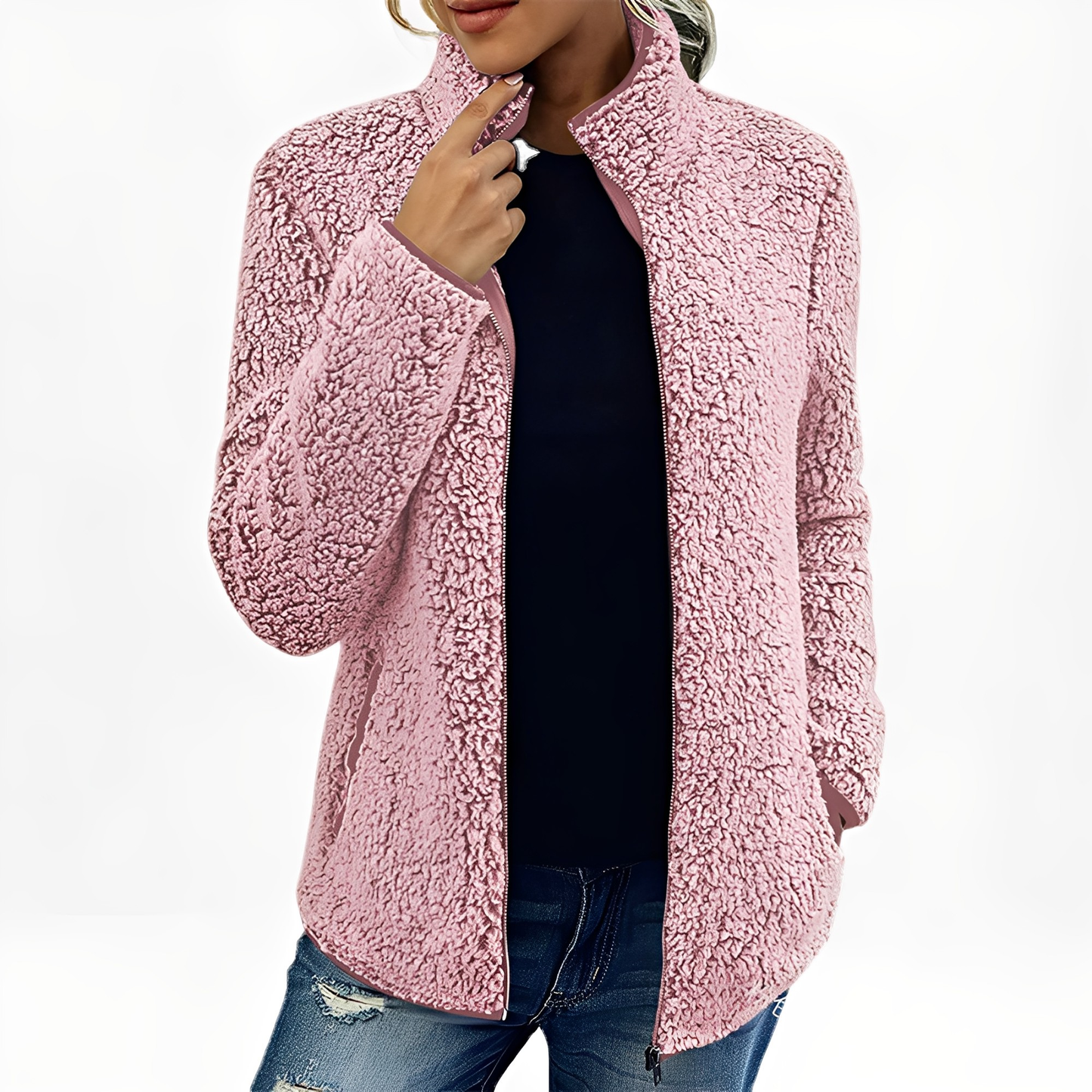 Alethea - Elegante Giacca Felpata di Velluto per Donna
