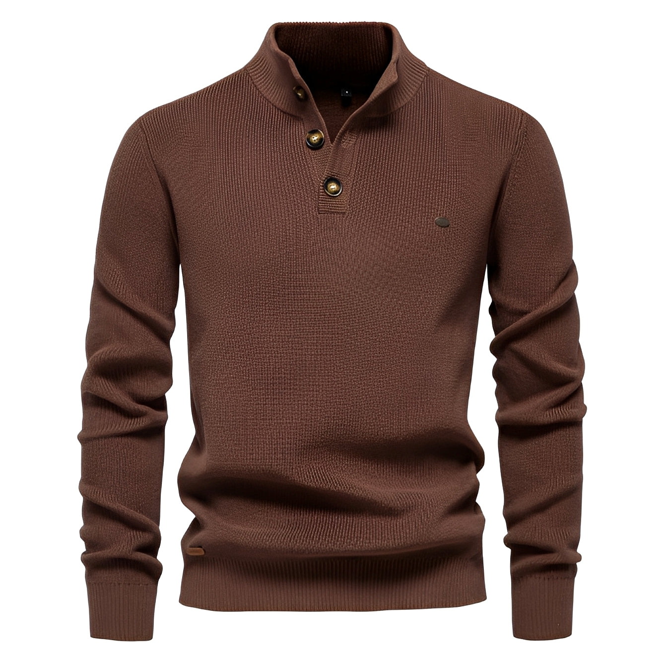 Royston - Maglione da uomo con zip corta, stile casual