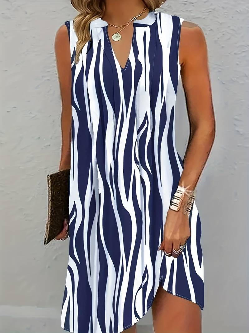 Gianne - Vestito Senza Maniche a Strisce Classiche