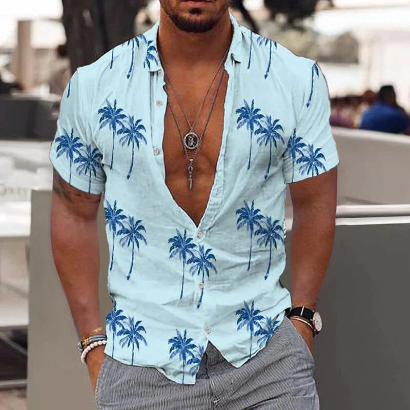 Zion - Camicia in Lino Palm Breeze