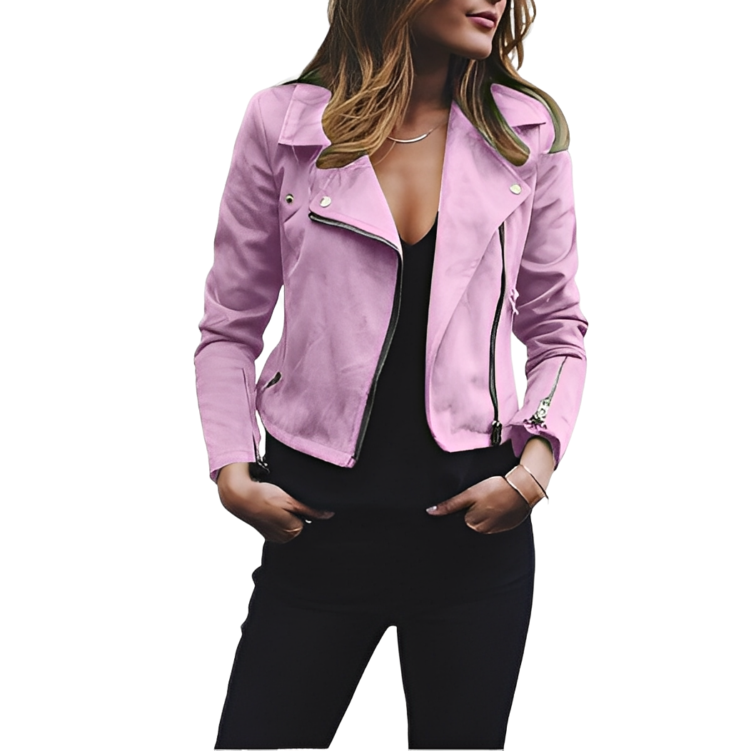 Euphemia - Chic short jacket with notched collar for women