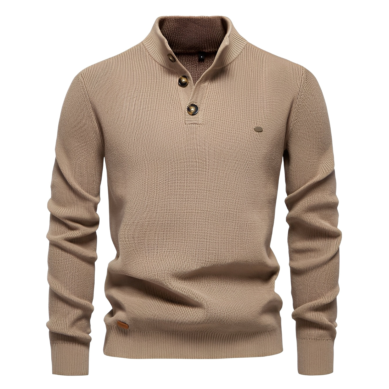 Royston - Maglione da uomo con zip corta, stile casual