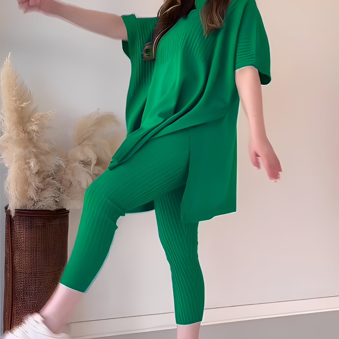 Roxanna - Set casual e comodo in maglia a due pezzi per donne