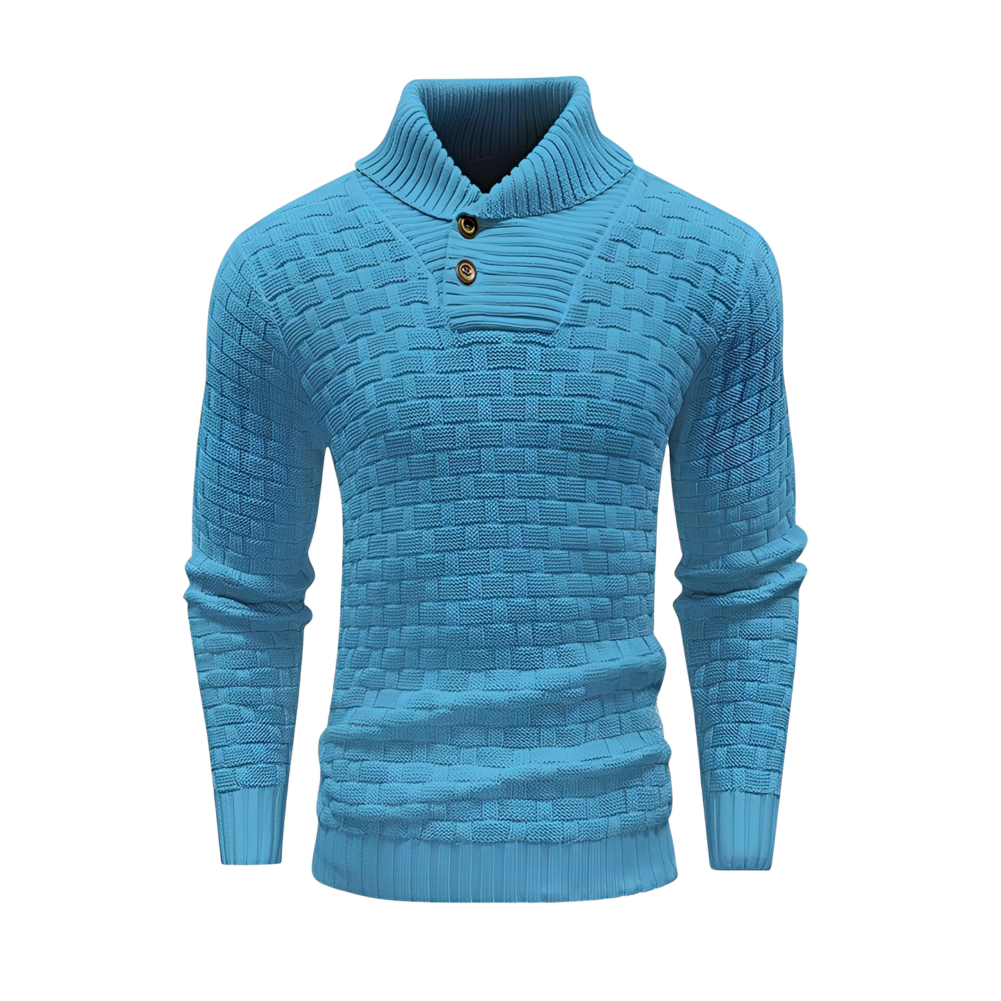 Branson - Pullover casual tricoté à col montant pour homme