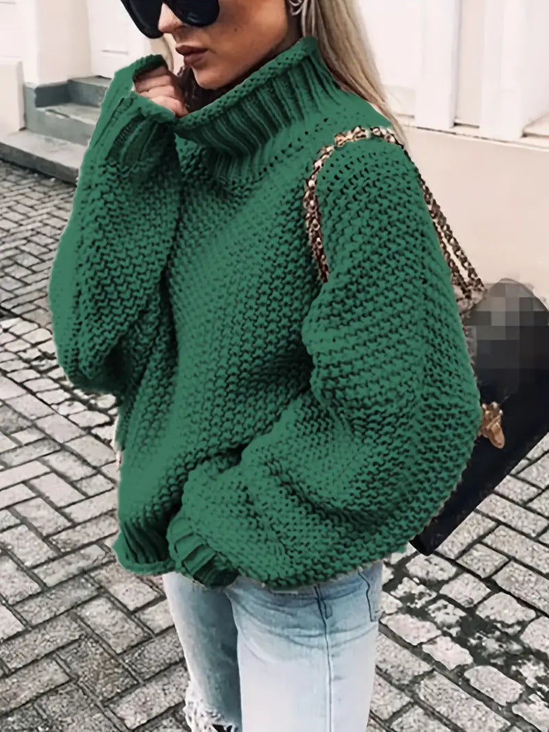 Vale – Maglione a collo alto monocromatico