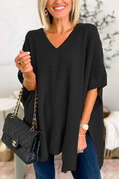 Ginny - Poncho a V senza tempo con una vestibilità rilassata
