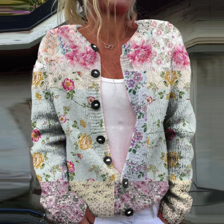 Maribel – Camicetta Romantica con Motivo Floreale