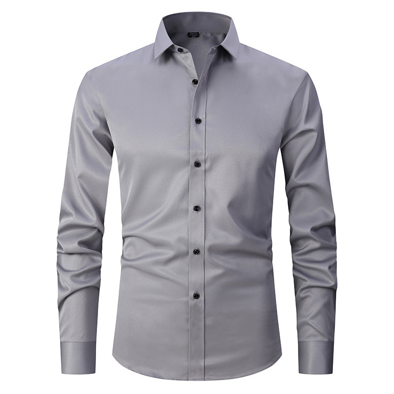 Ronan - Camicia formale semplice a maniche lunghe per uomo