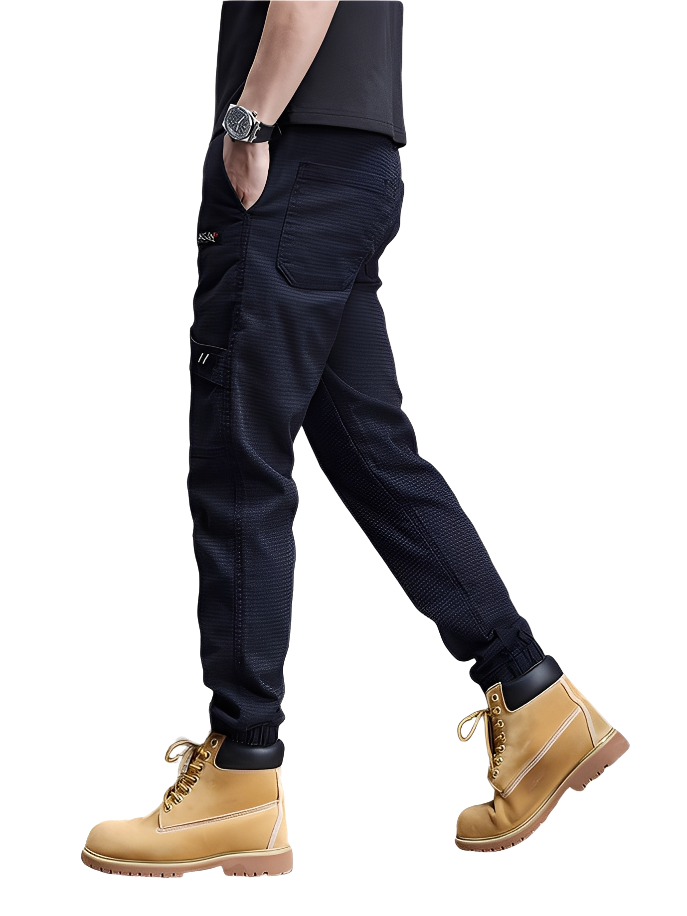Alvin - Eleganti pantaloni da jogging elasticizzati con cordino per uomini