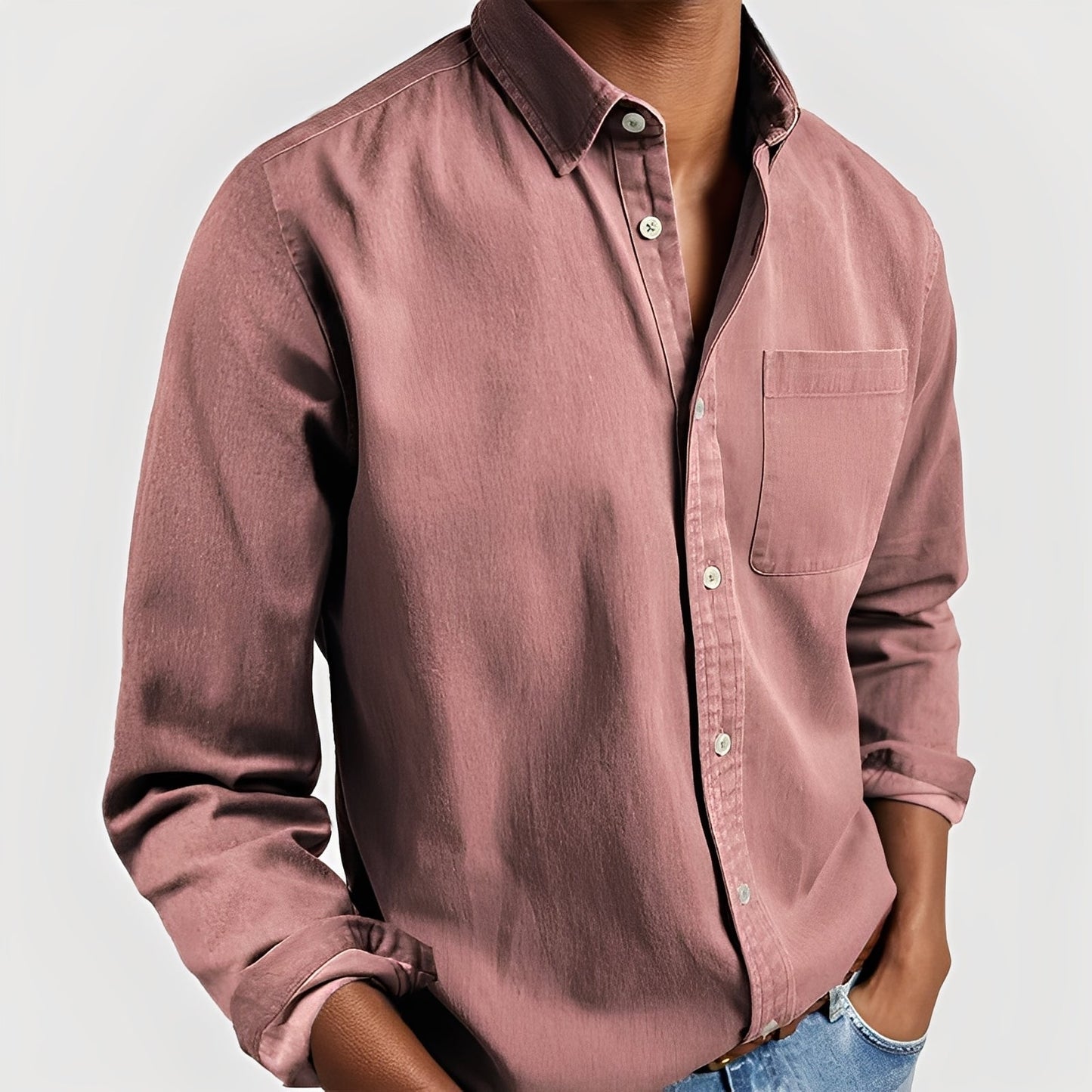 Tanner - Camicia informale con tasca per uomo