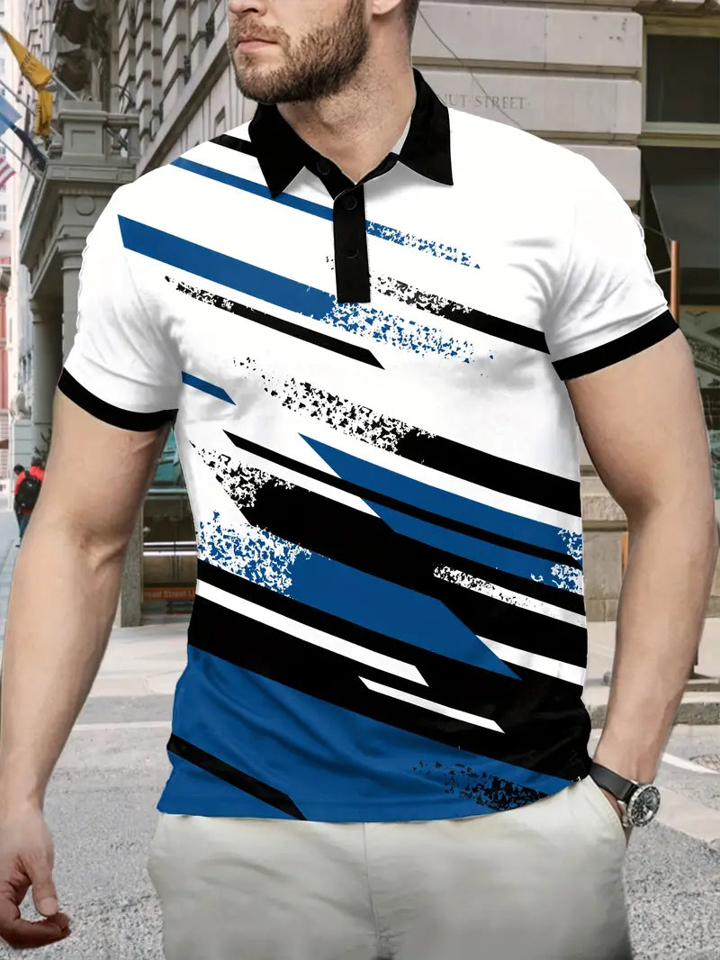 Priam – Camicia Casual con Bottoni e Design a Righe di Tendenza