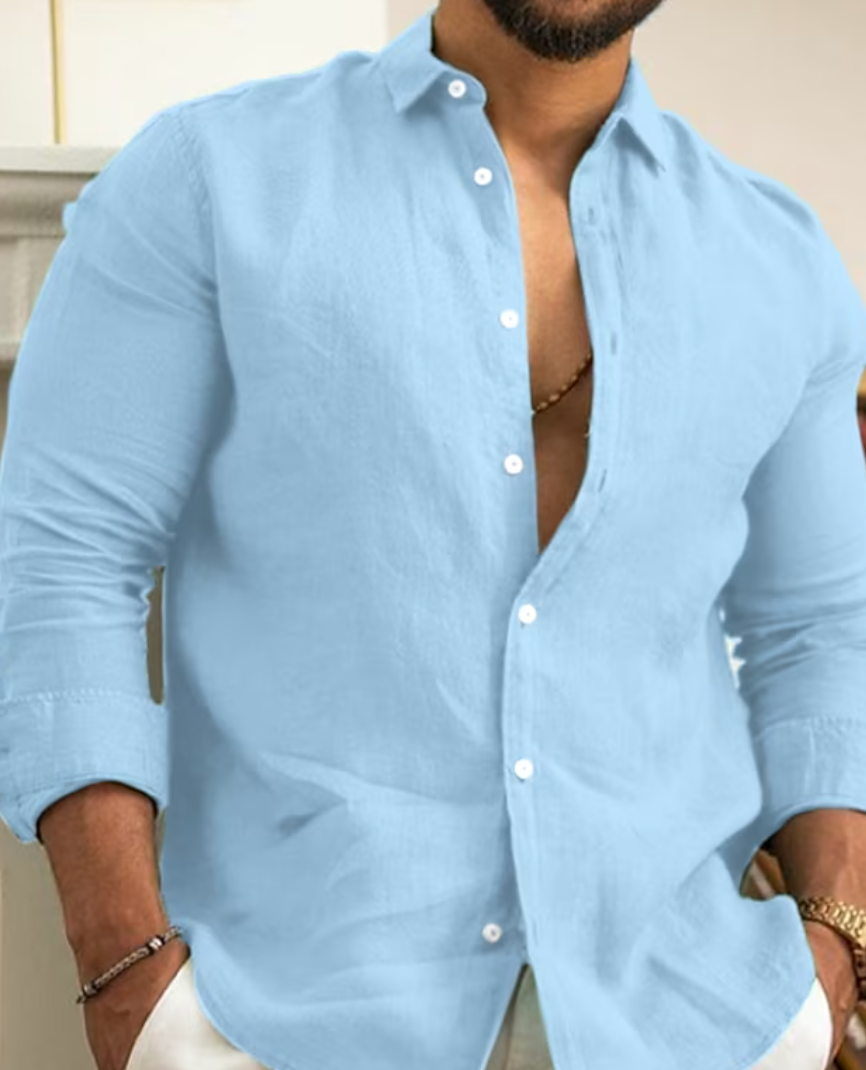 Liam - Camicia in Lino Ultimate per uno Stile Estivo Senza Sforzo