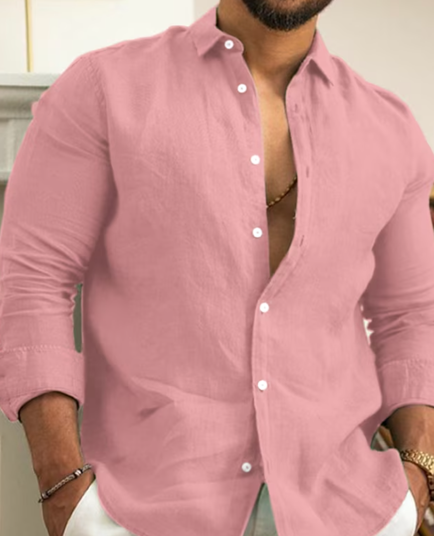 Liam - Camicia in Lino Ultimate per uno Stile Estivo Senza Sforzo