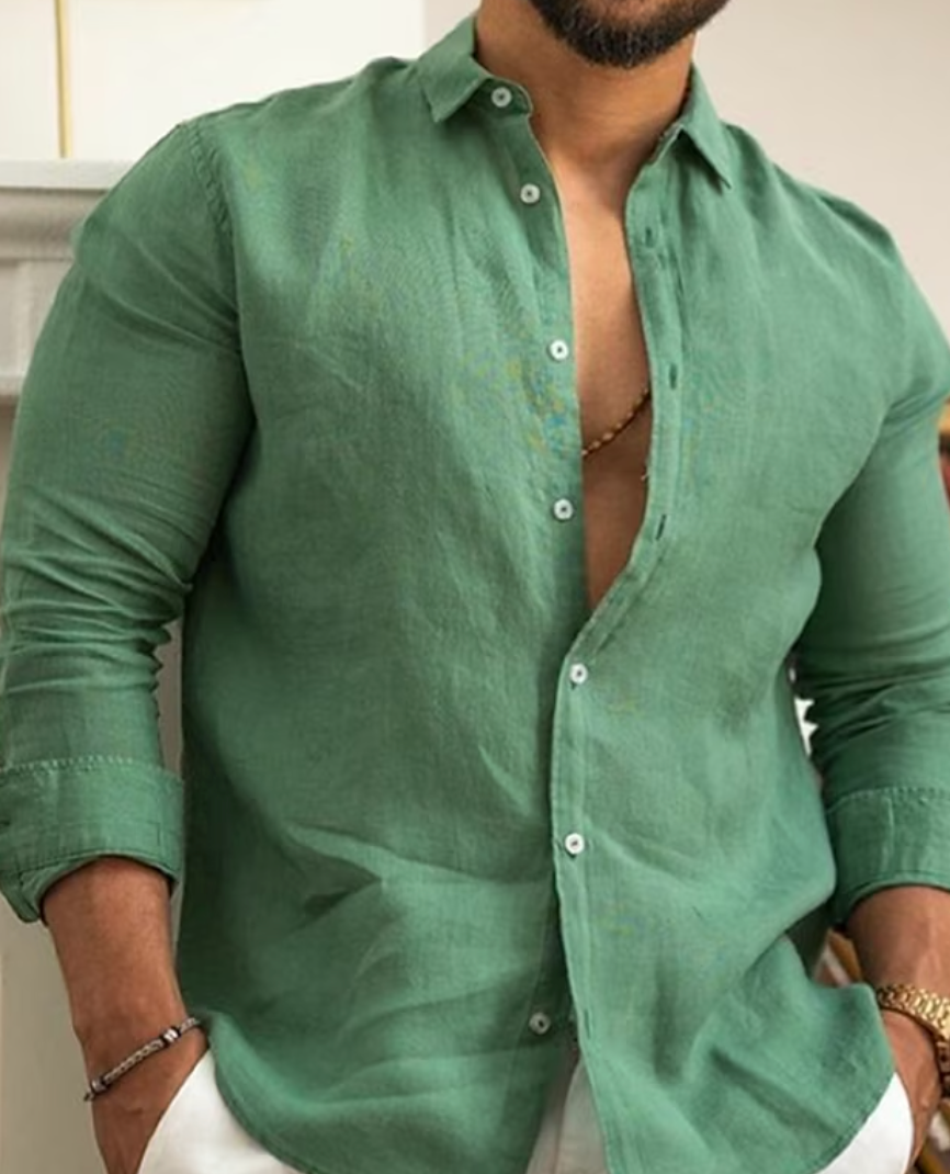 Liam - Camicia in Lino Ultimate per uno Stile Estivo Senza Sforzo