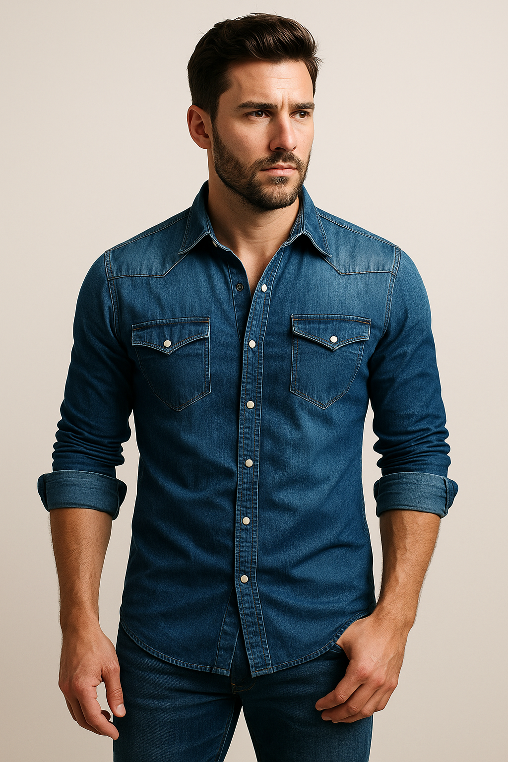 Maxime - Camicia di jeans comoda per uomini