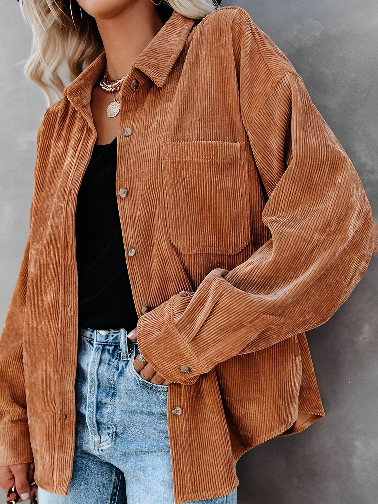 Filena - Giacca in Corduroy con Bottoni