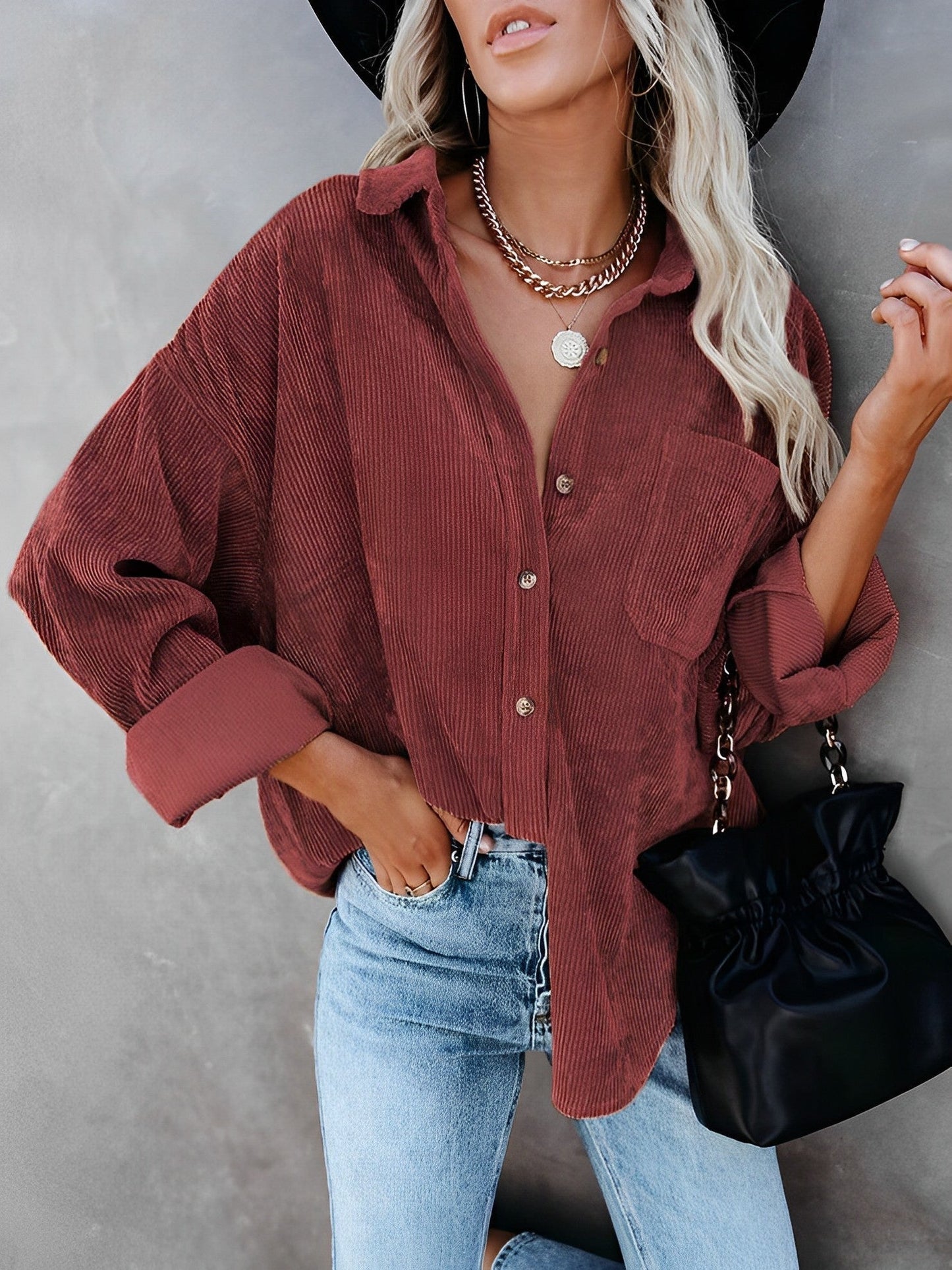 Filena - Giacca in Corduroy con Bottoni
