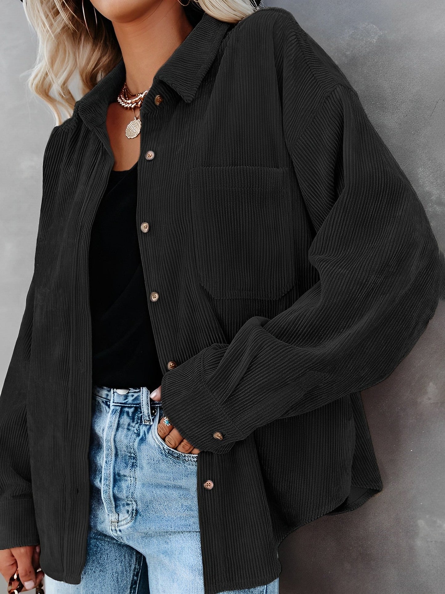 Filena - Giacca in Corduroy con Bottoni