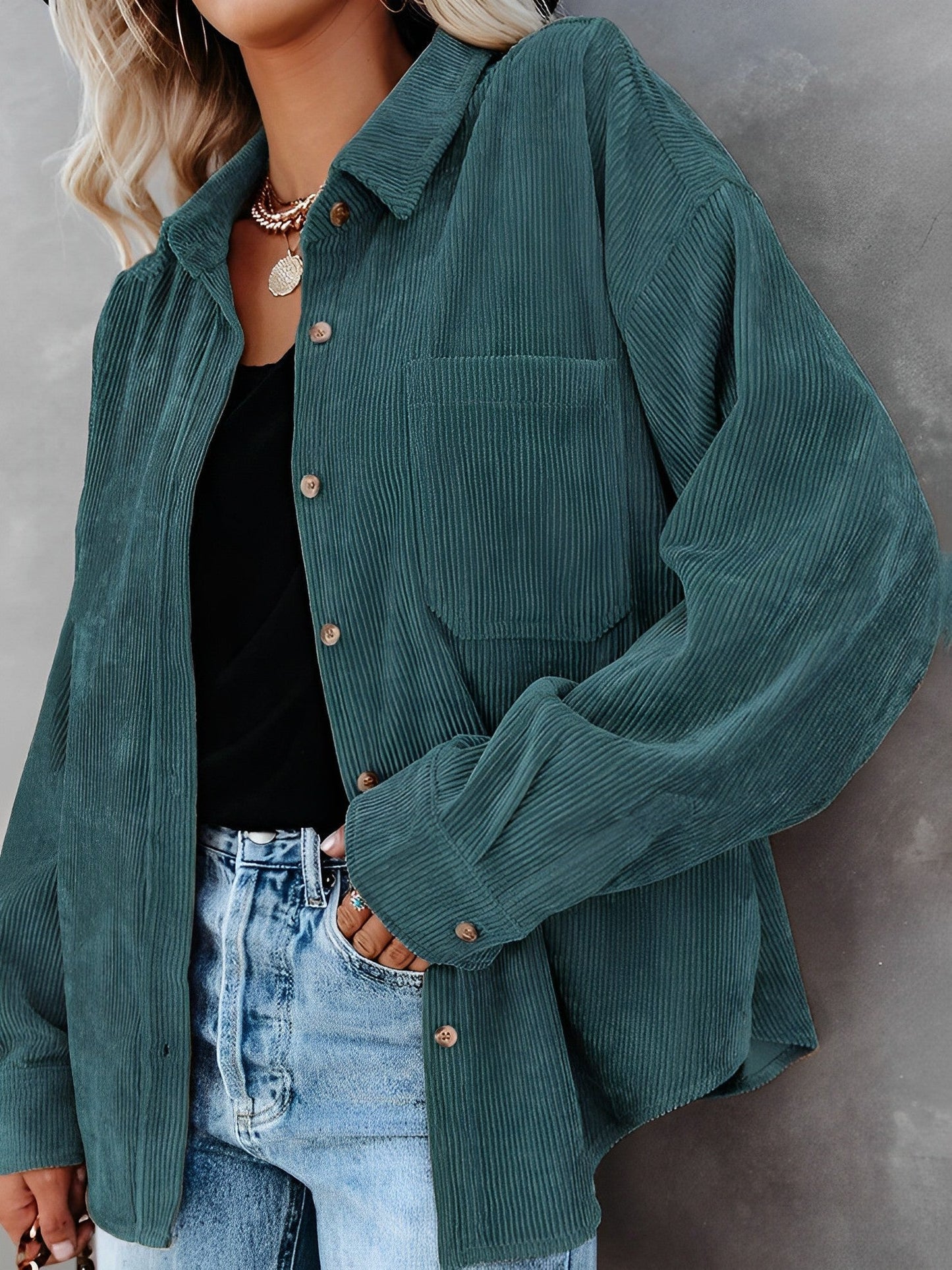 Filena - Giacca in Corduroy con Bottoni