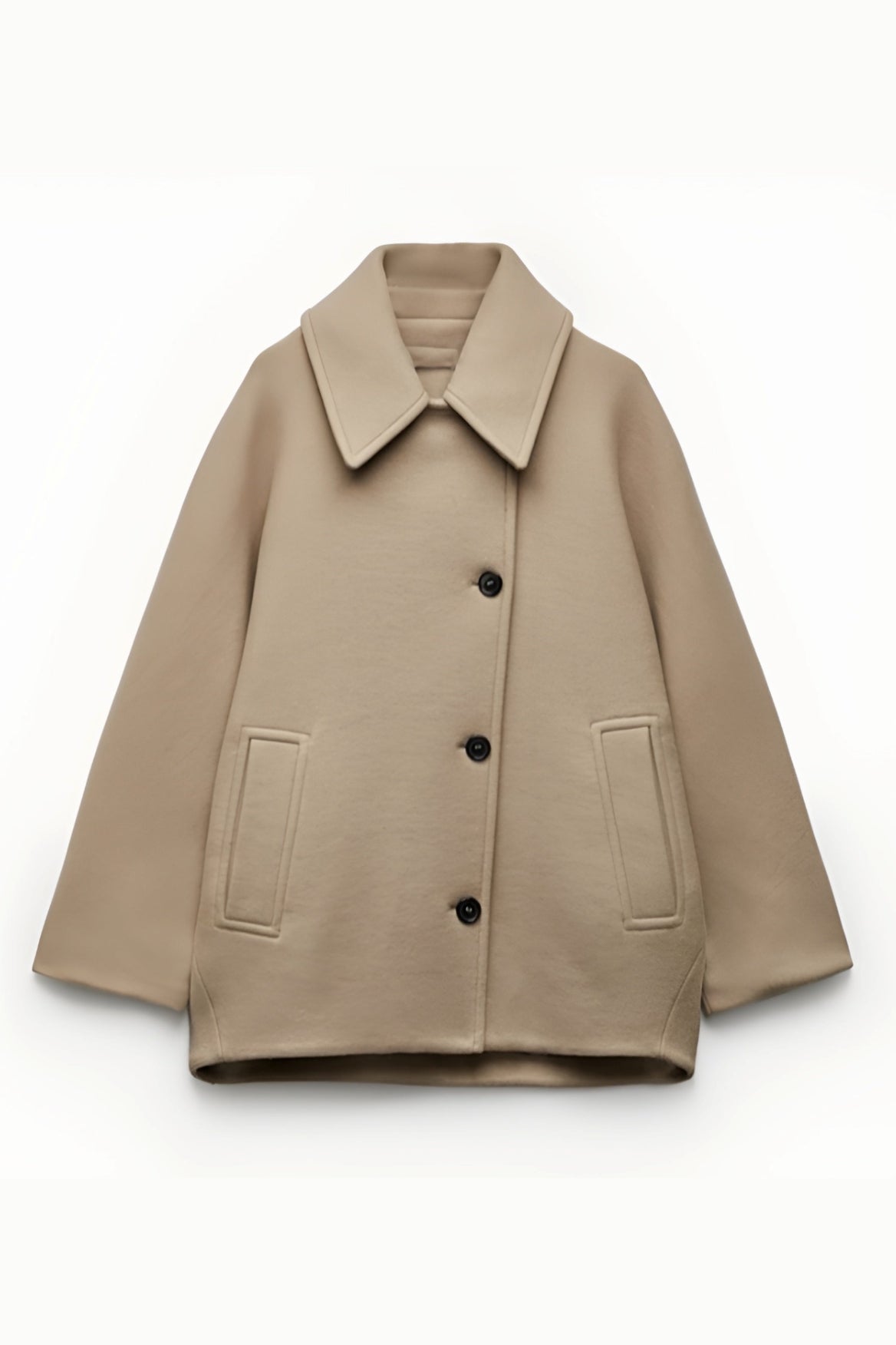 Elena – Cappotto Oversize in Misto Lana Doppiopetto