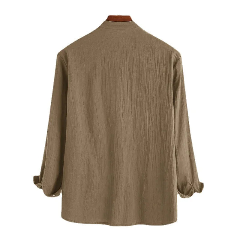 Daniel - Camicia in Cotone-Lino di Lusso per l'Uso Quotidiano