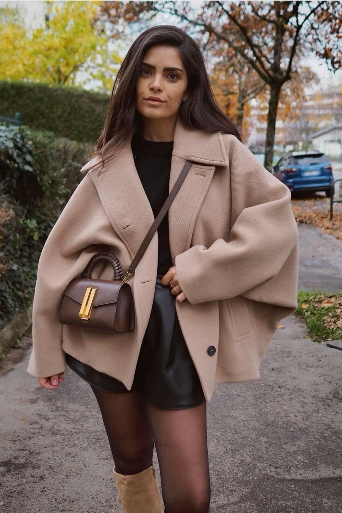 Elena – Cappotto Oversize in Misto Lana Doppiopetto