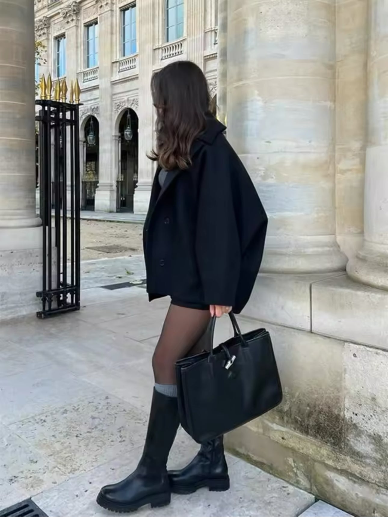 Elena – Cappotto Oversize in Misto Lana Doppiopetto