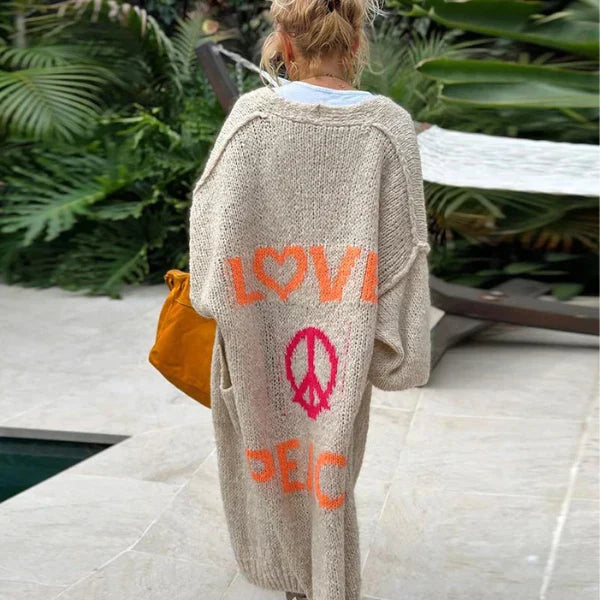 Lovie - Cardigan Lungo in Maglia Comfort Classico