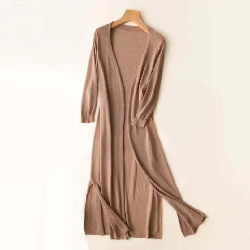 Meiko - Cardigan lungo di lusso e morbido