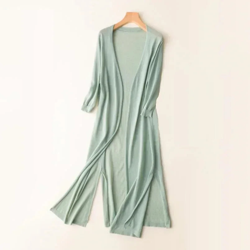 Meiko - Cardigan lungo di lusso e morbido